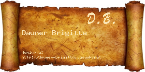 Dauner Brigitta névjegykártya
